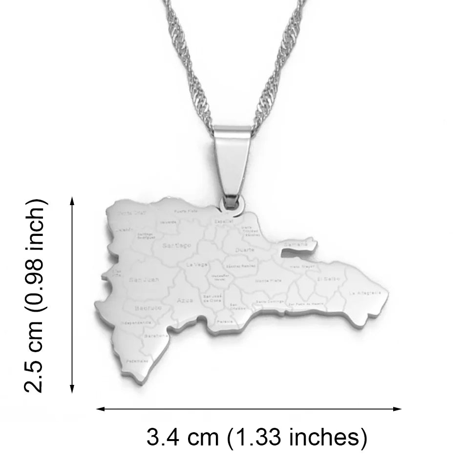 Collar Mapa Dominicana โ Lleva tu tierra contigo