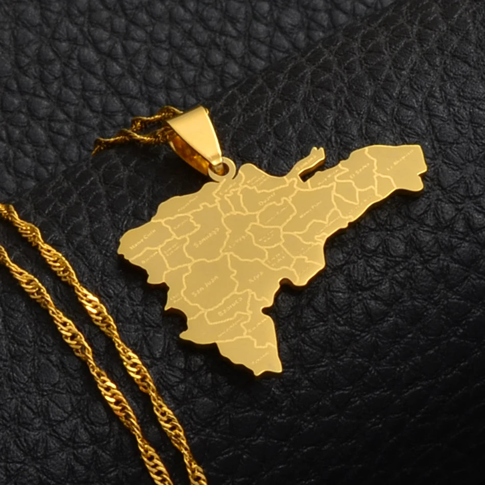 Collar Mapa Dominicana — Lleva tu tierra contigo