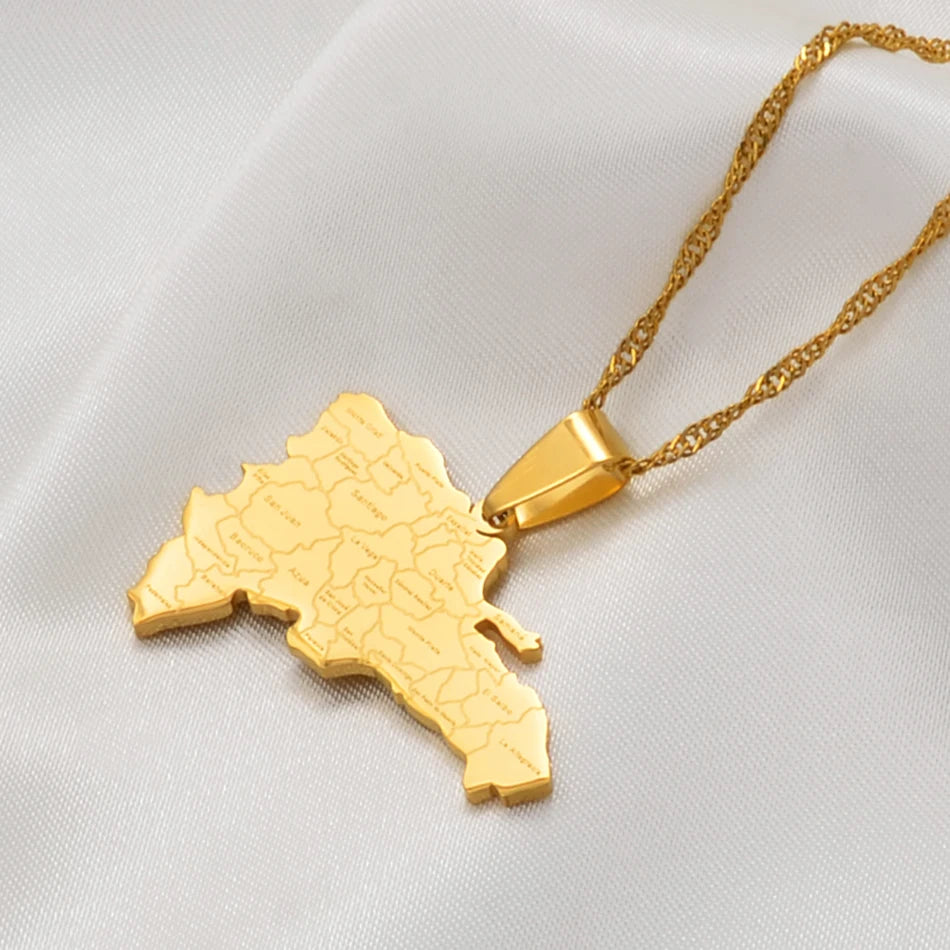 Collar Mapa Dominicana — Lleva tu tierra contigo