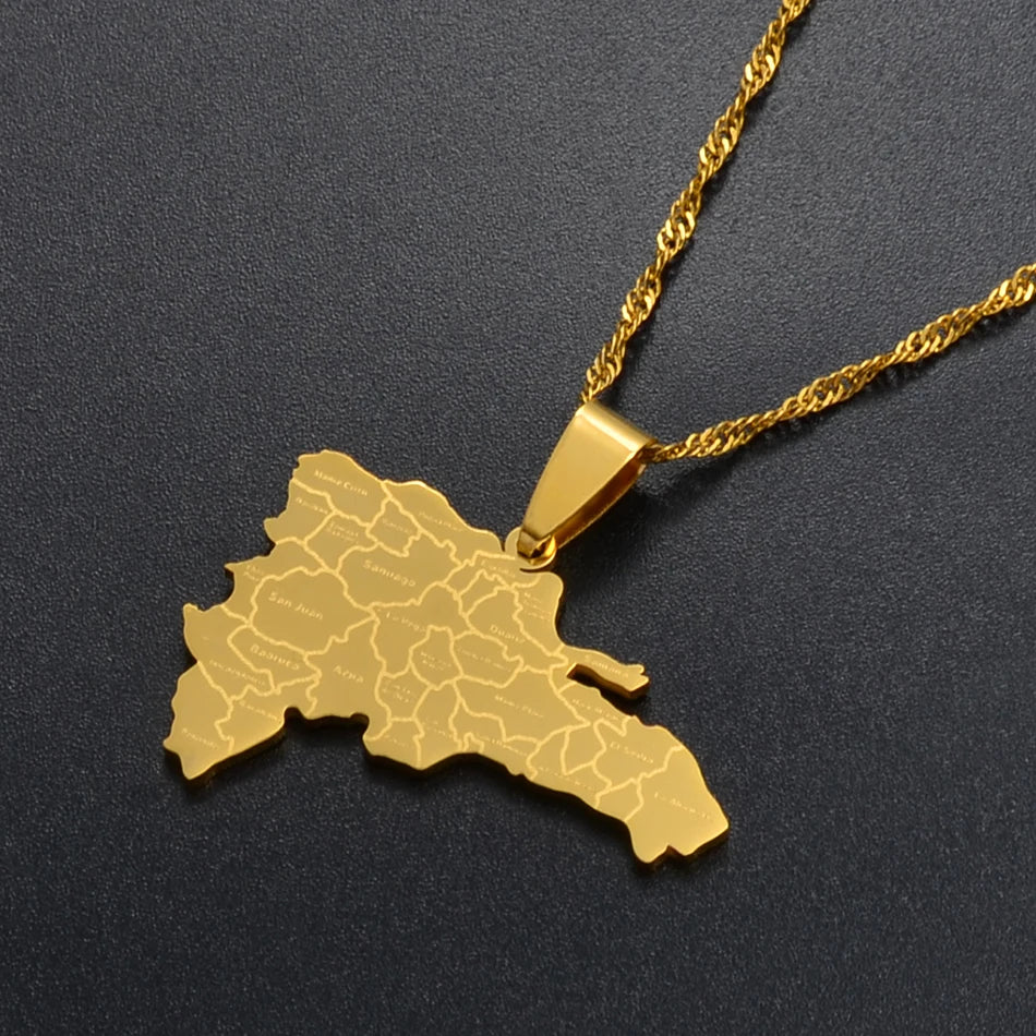 Collar Mapa Dominicana — Lleva tu tierra contigo