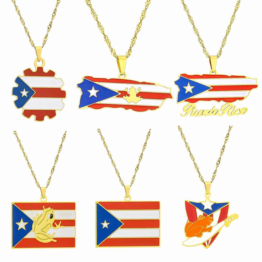 Collar Mapa Puerto Rico — Llevo Mi Isla Conmigo