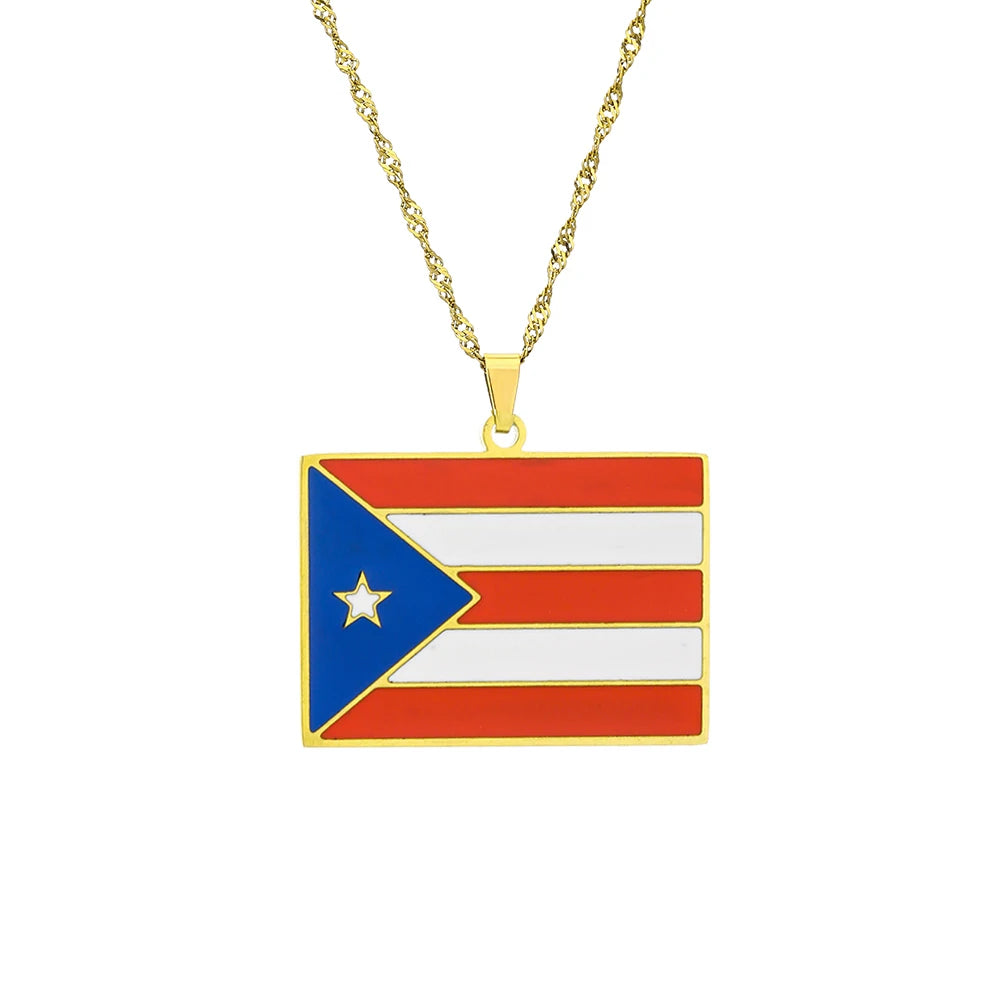 Collar Mapa Puerto Rico — Llevo Mi Isla Conmigo