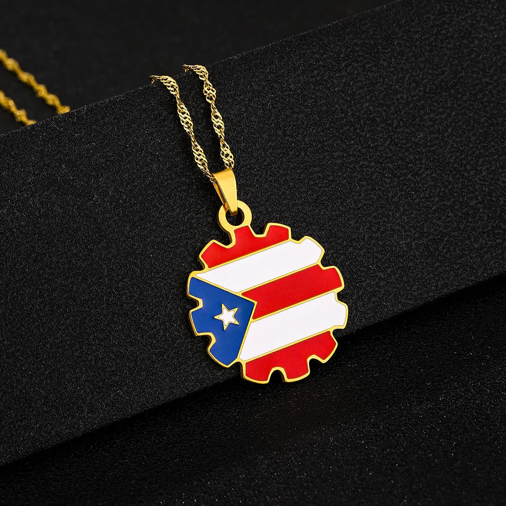 Collar Mapa Puerto Rico — Llevo Mi Isla Conmigo