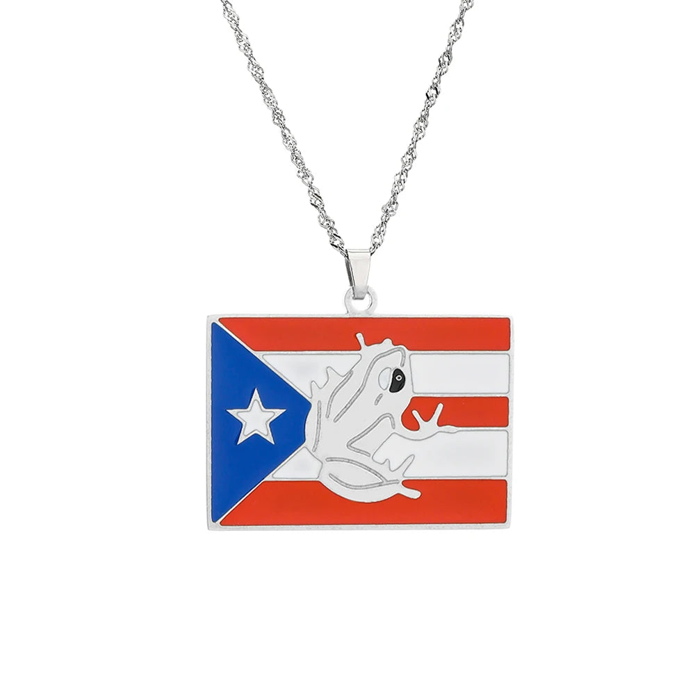 Collar Mapa Puerto Rico — Llevo Mi Isla Conmigo