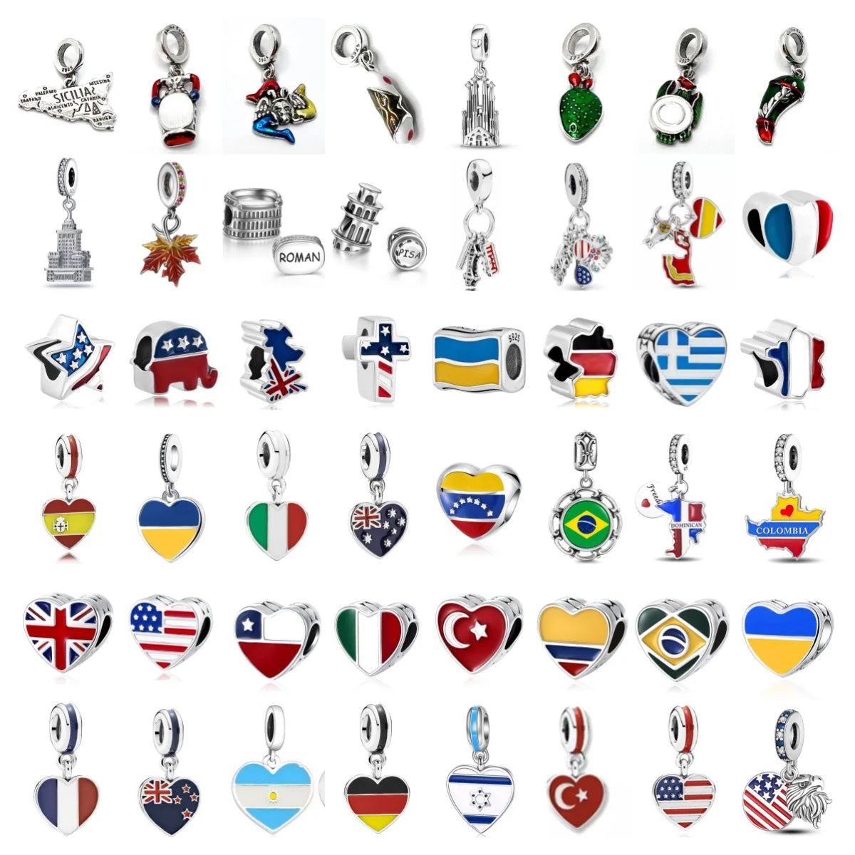 🌎 Flag Charm - Build Your Story