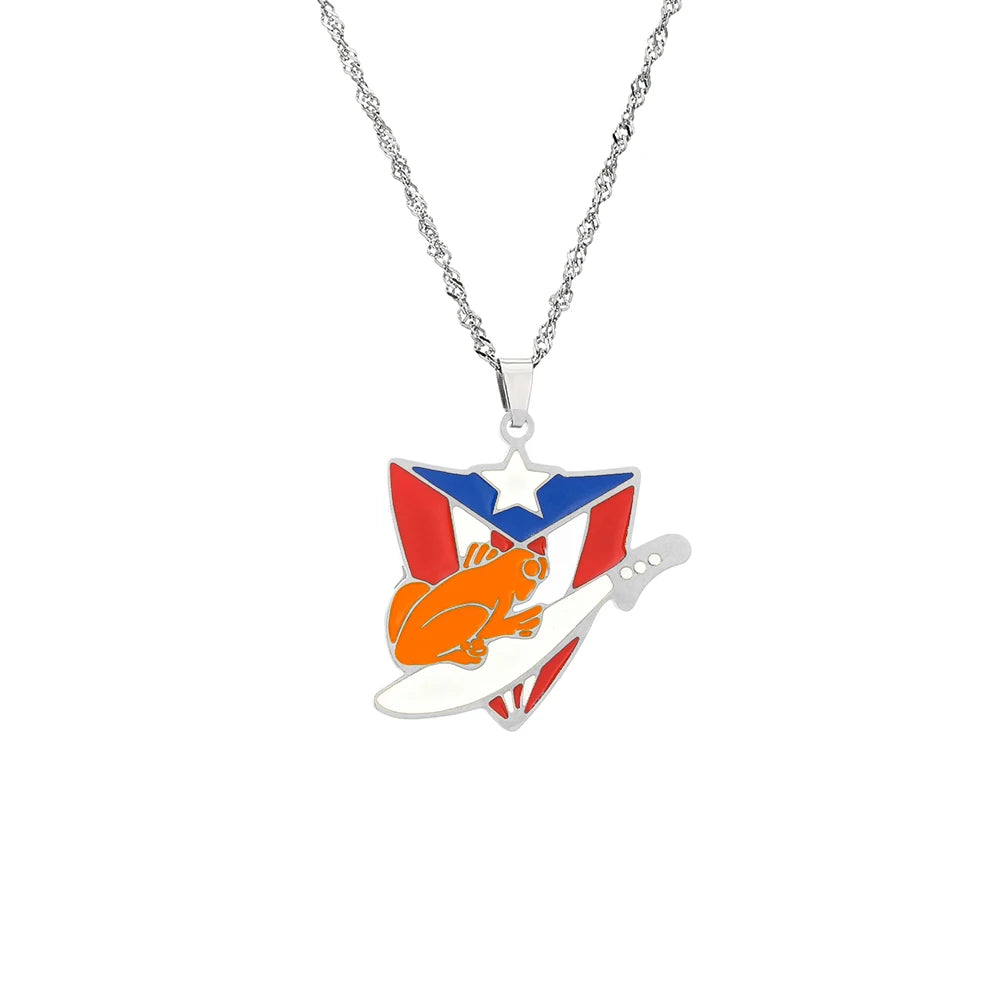 Collar Mapa Puerto Rico — Llevo Mi Isla Conmigo
