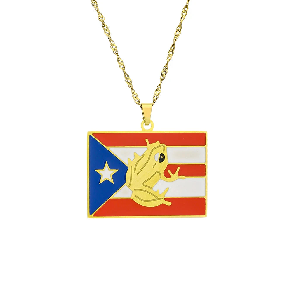 Collar Mapa Puerto Rico — Llevo Mi Isla Conmigo