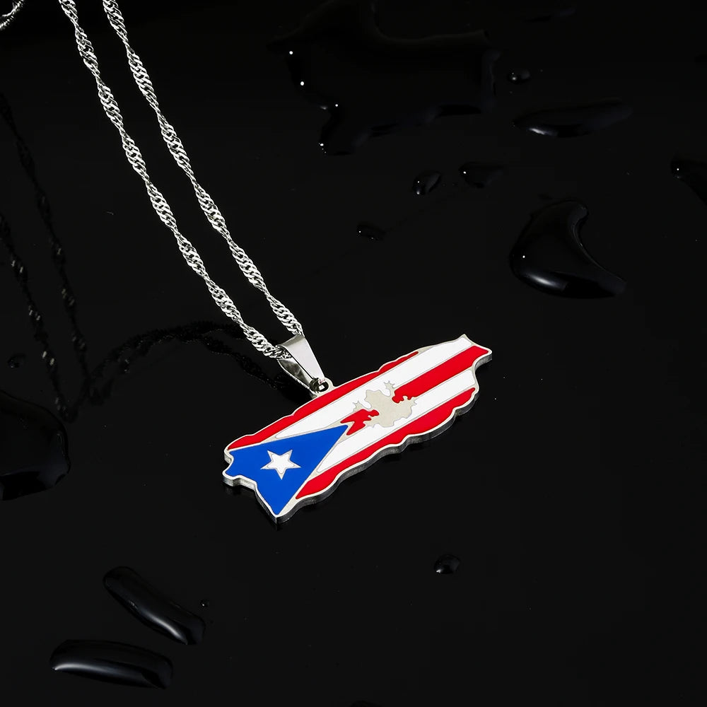 Collar Mapa Puerto Rico — Llevo Mi Isla Conmigo