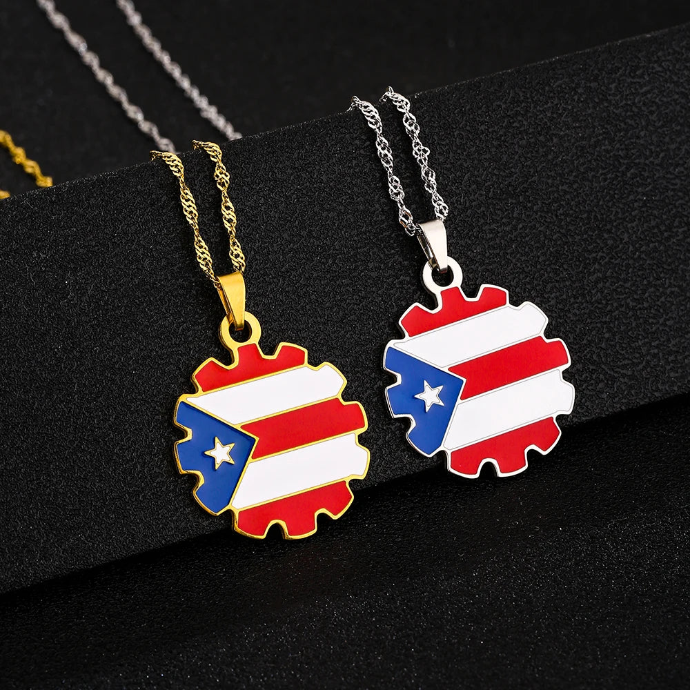 Collar Mapa Puerto Rico — Llevo Mi Isla Conmigo