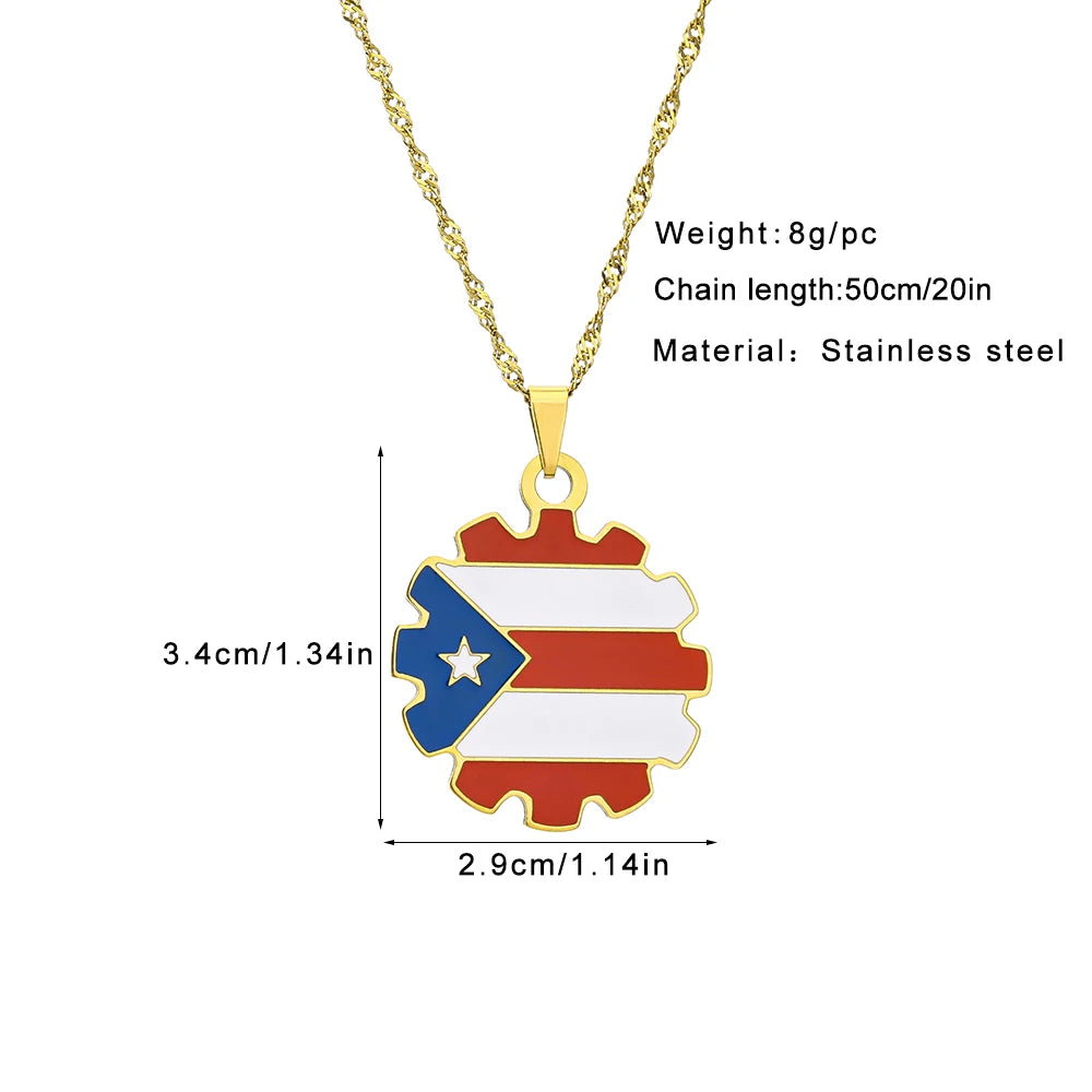 Collar Mapa Puerto Rico — Llevo Mi Isla Conmigo