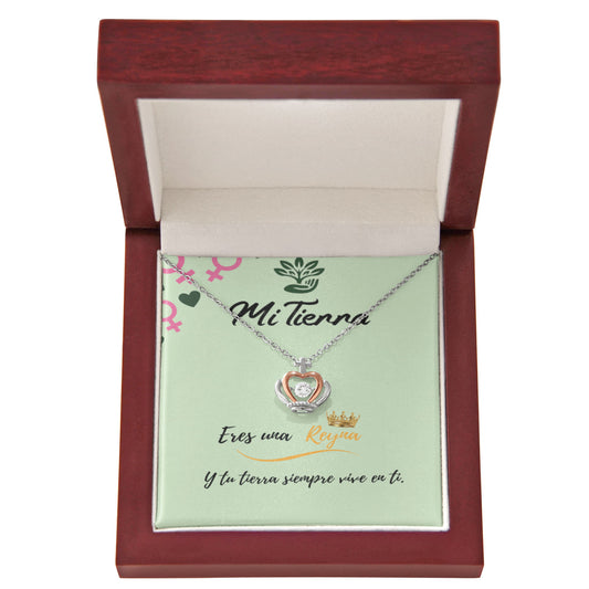 Crown Pendant Necklace - Reina Latina 👑 | Luxury Gift Box